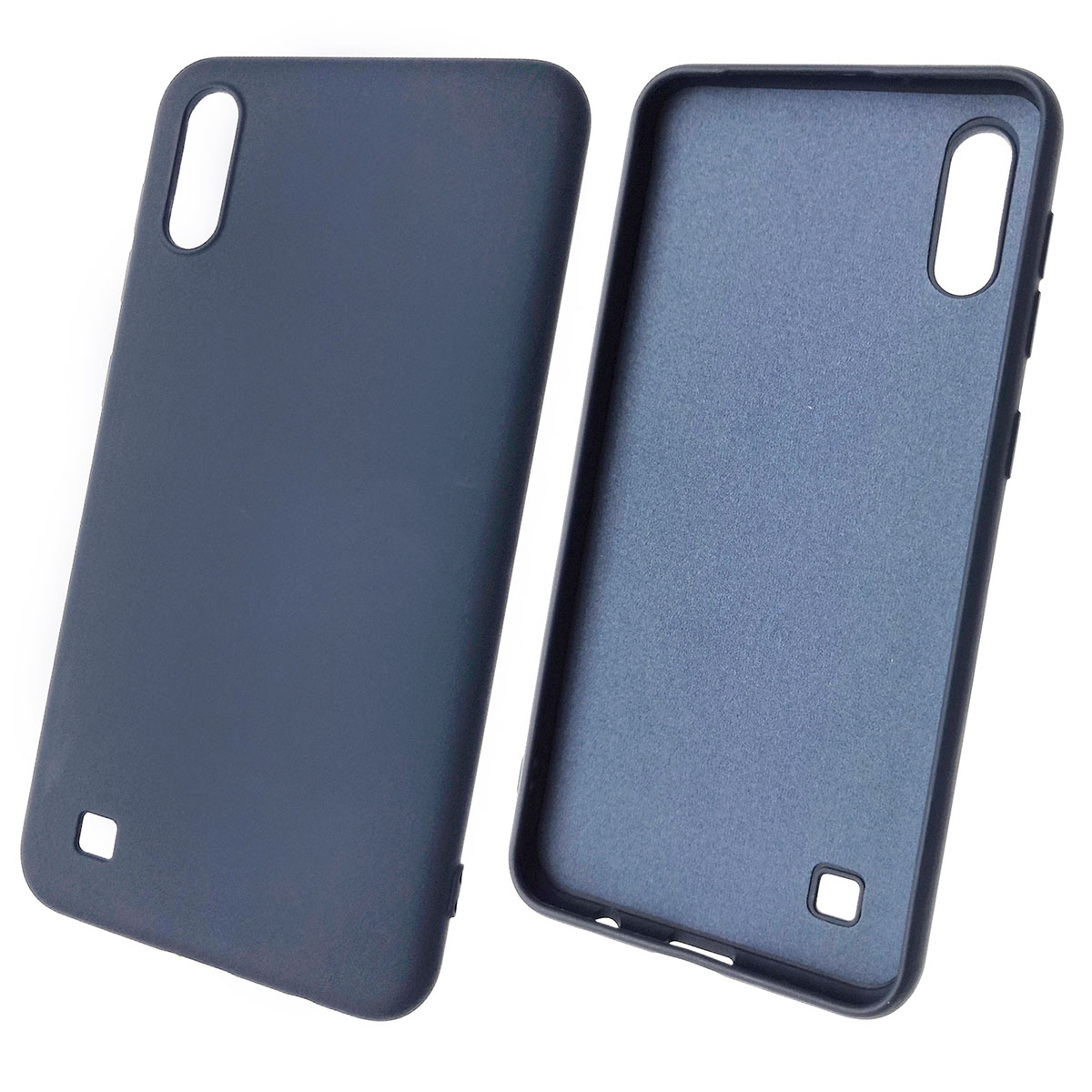 Чехол накладка Soft Touch для SAMSUNG Galaxy A10 (SM-A105), силикон, цвет темно синий.