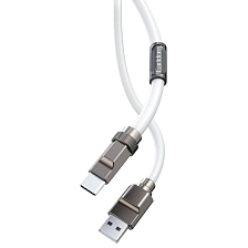 Кабель EARLDOM EC-172C USB Type С, 5А, длина 1 метр, силикон, цвет белый