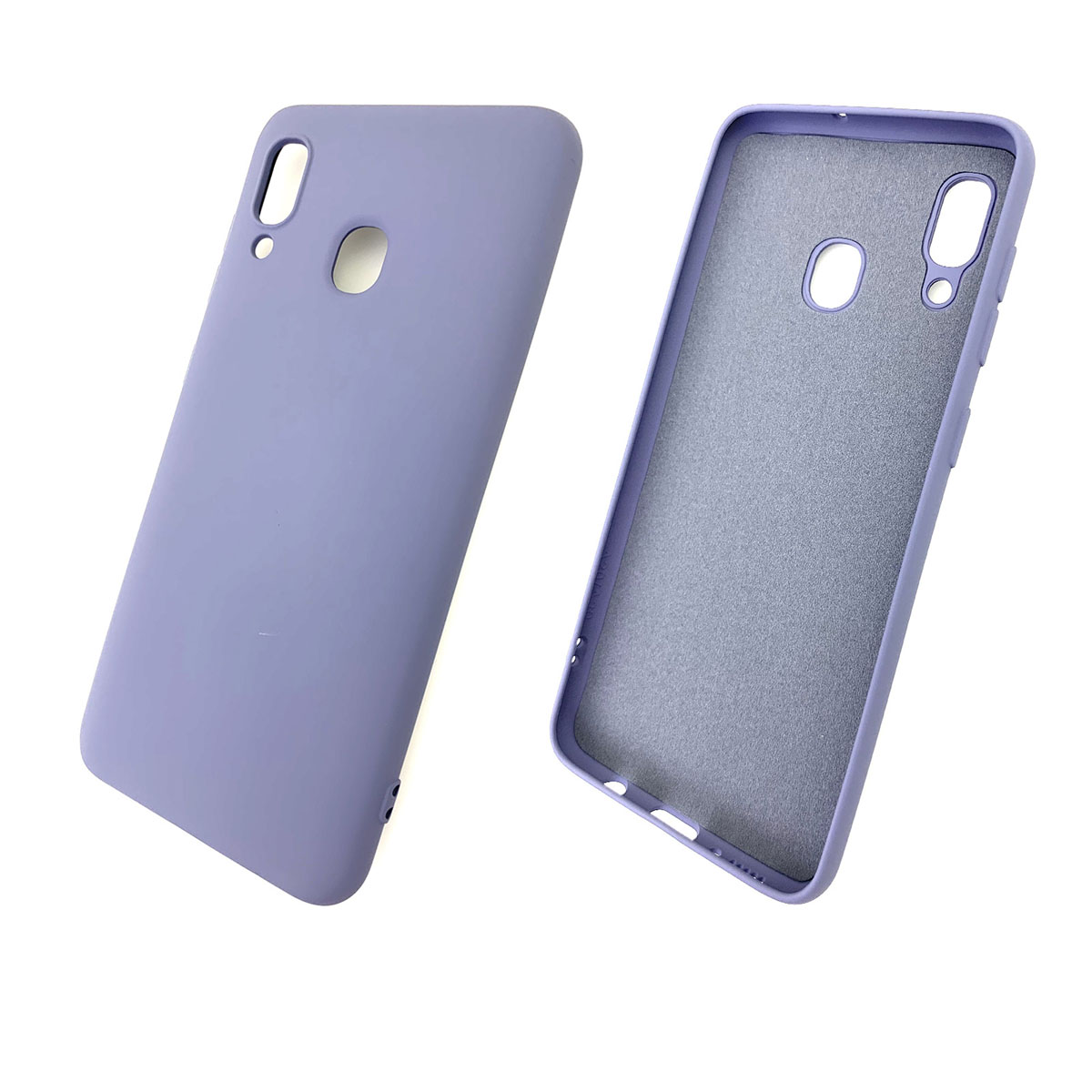Чехол накладка Soft Touch для SAMSUNG Galaxy A20 (SM-A205), A30 (SM-A305), силикон, цвет сиреневый.