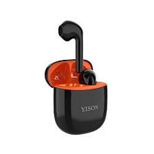 Гарнитура (наушники с микрофоном) беспроводная, YISON TWS-T10, цвет черный