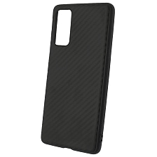 Чехол накладка для SAMSUNG Galaxy S20FE (SM-G780), силикон, карбон, цвет черный
