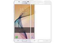 Защитное стекло 4D для SAMSUNG Galaxy J7 Prime SM-G610 белый кант Monarch.