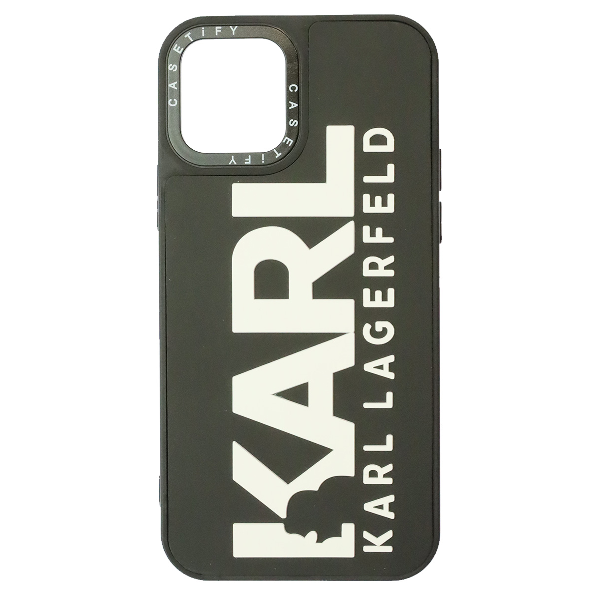 Чехол накладка для APPLE iPhone 12, iPhone 12 Pro, силикон, рисунок KARL LAGERFELD