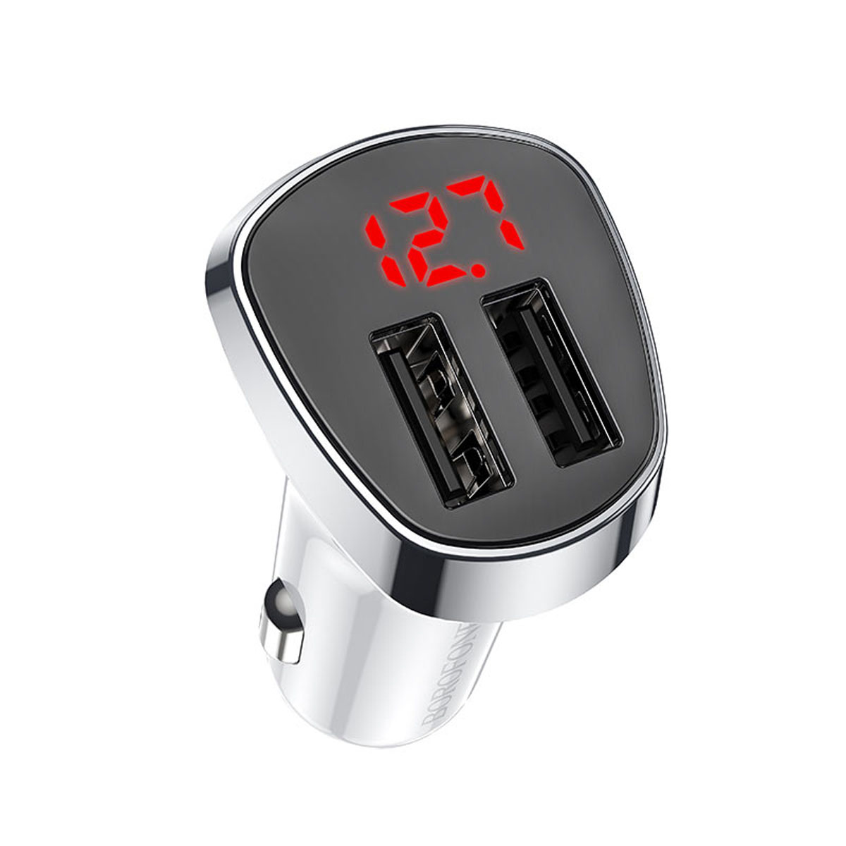 АЗУ (Автомобильное зарядное устройство) BOROFONE BZ15 Auspicious, 12W, 2.4A, 2 USB, цвет белый