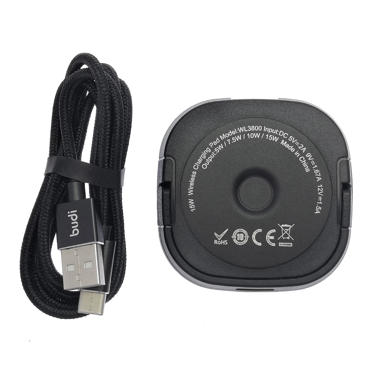 Беспроводная зарядка Budi WL3800B MagSafe wireless charger, цвет черный
