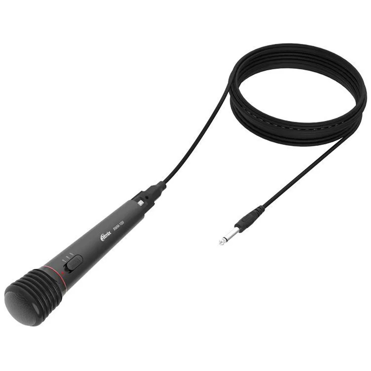 Микрофон динамический, беспроводной, проводной RITMIX RWM-100, цвет черный