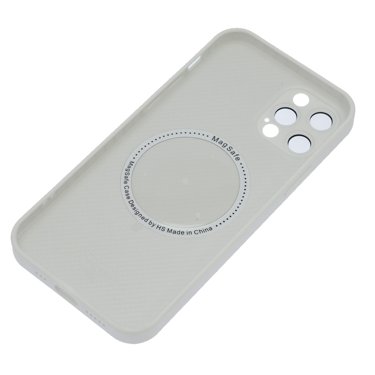 Чехол накладка AG Glass case с поддержкой MagSafe для APPLE iPhone 12 Pro, силикон, защита камеры, цвет белый